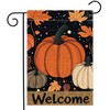 Fall Pumpkin Garden Flag 12x18 Inch, Double Sided Thanksgiving Yard