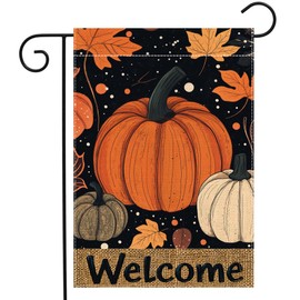 Fall Pumpkin Garden Flag 12x18 Inch, Double Sided Thanksgiving Yard Decor