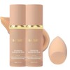 2PCS 4 in 1 Color-Adapting foundation Liquid - Moisturizing Medium