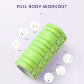 Foam Roller Fascia Roller - Foam Roller - Fitness Massage Roller for Trigger Point Massage in Back, Neck, Legs for Fascia Training with the Gymnastics Roller for Men Women 33 x 14 cm