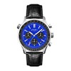Rotary Mens Chronograph Watch, Analogue Display with Blue Dial and
