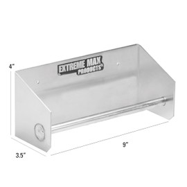 Extreme Max 5001.6188 Two-Piece 9" Wall-Mount Aluminum Ratchet Strap Tie-Down Hanger for Race Trailer, Garage, Shop, Enclosed Trailer, Toy Hauler