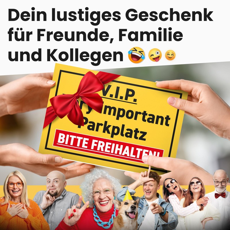 DankeDir! VIP Very Important Parkplatz Freihalten Funny Sign 30 x