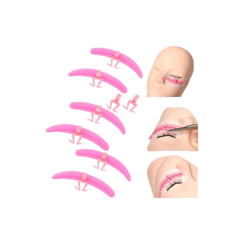 3 Pares Separadores De Extensiones De Pestañas Con Aislador