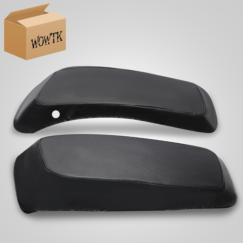 WOWTK Waterproof Saddlebag Speaker Audio Lid Bras,PU Leather Saddlebag Speaker