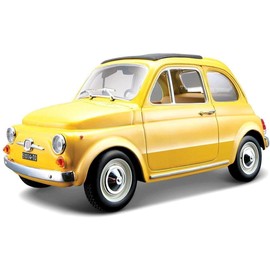 Bburago Car Model Car Fiat 500 F 1965, Classic, Metal, 1/24, Yellow, Car, Children