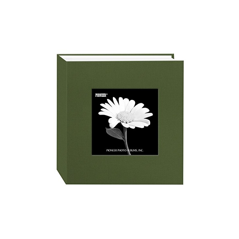Pioneer 100 Pocket Fabric Frame Cover Photo Album, Herbal Green