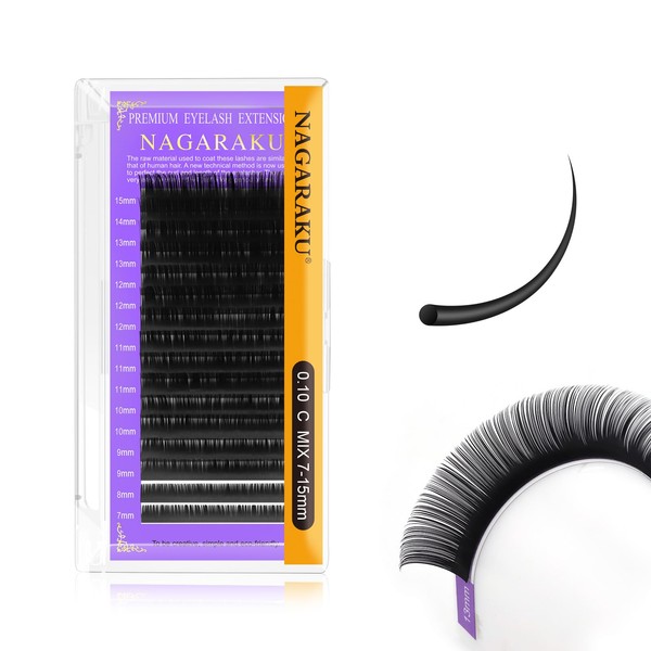 NAGARAKU Individual Eyelashes, Individual Eyelash Extensions, Permanent Volume Eyelashes, Eyelash