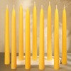 9 Inch Beeswax Taper Candles 18 Pack, Natural Unscented Beeswax
