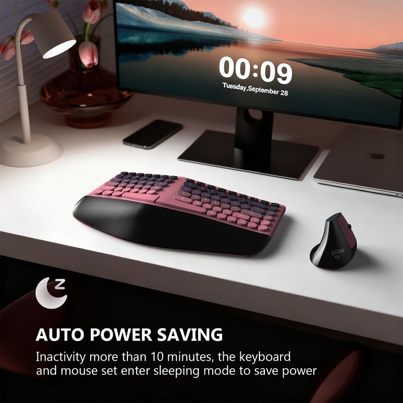 MOFII Wireless Ergonomic Keyboard & Mouse Combo – Split Curved