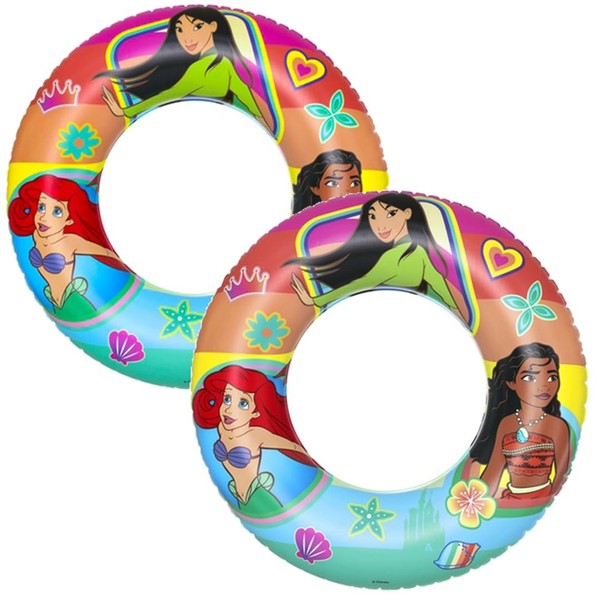 TOY DEALS USA Princess Swim Ring -2Pack- Swim Tube, Inflatable