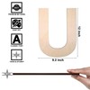 12 Inch Wooden Letter U, 1/4 Inch Thick Large Unfinished