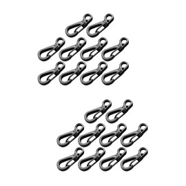 BESPORTBLE 20piezas Mini Mosquetón Clip Color Negro Ganchos De Seguridad para Llaveros Mochilas y Cuerdas Paracaídas para Uso Exterior y Equipamiento De