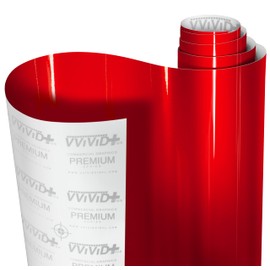 VViViD+ Gloss Liquid Metal Red Vinyl Car Wrap Film (1ft x 5ft)