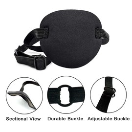4 PCS Eye Patches, Soft Medical Eye Patch Adjustable Amblyopia Lazy Eye Patches, Pirate Eye Patches for Kids and Adults, 4 Color