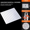 Shower Head, sinzau 8 Inch Square Rain Showerhead, 304 Stainless
