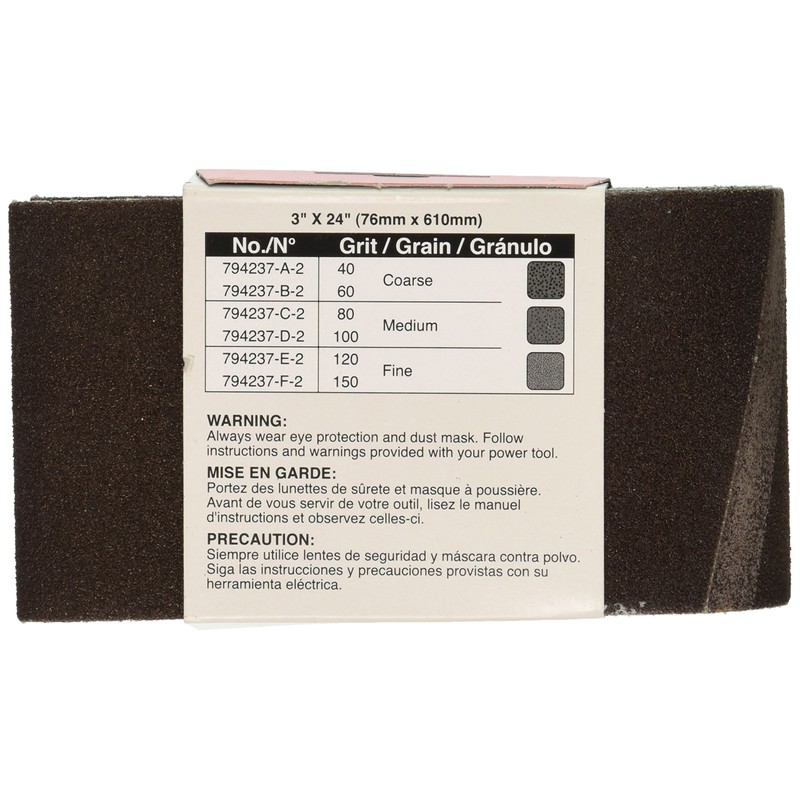 Makita 794237-D-2#100 Sanding Belt, 3-Inch by 24-Inch, 2-Pack