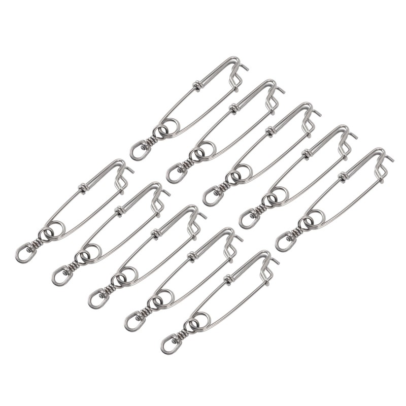 10 Set 3.8 X 150mm Fishing Snap Swivel 304 Stainless