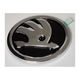 Skoda 1ST853630DFOD Sign Emblem Logo Plaque, Black/Chrome