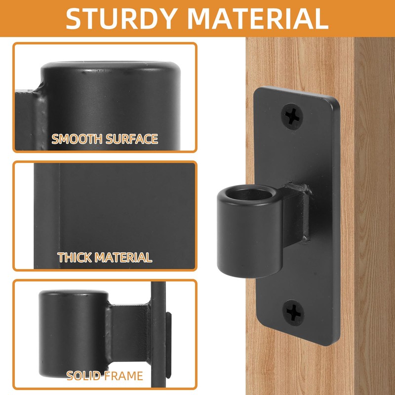 2 Pack Heavy Duty Gate Hinges Black Wall Mount Gate