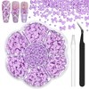 Kikonoke 420PCS Bow Nail Charms Kit with Half Pearls, 3D