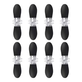Pack of 8 Corn Holders, Stainless Steel, Corn Skewers, Black, Rustproof Corn on the Cob Skewers for BBQ and Kitchen, Non-Slip Double Prong Corn Holder, Reusable Corn Pick Forks