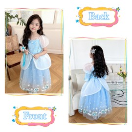 KLGIRL Princess Dress, Cosplay, Children, Princess Dress, Dress, Girls, Kids, Costume, Princess Transformation Set, Cute, Costume, Shichi-Go-San Celebration, Halloween, Birthday Gift, Parade, Stage
