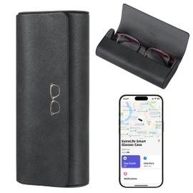 ExtreLife Smart Glasses Case, Works with Apple Find My, Rechargeable