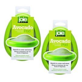Joie Avocado Stretch Pod, Keep Avocadoes Fresh Longer, Refrigerator Storage, Produce Organization, Green, Pack of 2