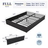 Allewie Platform Bed Frame with 2 Configurable Under-Bed Drawers,Full Size