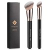 TEOYALL Foundation Contour Brush Set, 2PCS Angled Synthetic Kabuki Brush