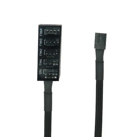 FBHDZVV PWM Fan Hub Splitter 4-Pin/3-Pin pc 5 Way Splitter, Cooling Fans Power Cable 1 to 5 Way PC Case Internal Motherboard Extension Cable Cord Wire for 12V ATX Computer Case CPU Cooling Fans