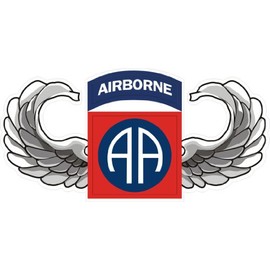 US Army 82nd Airborne Jump Wings Decal Sticker 3.8"