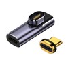 Magnetic USB C to L-Shape Converter Adapter [40Gbps High Speed