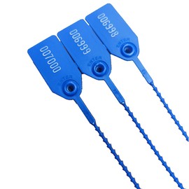 Etiquetas de seguridad de plástico de 25 cm, a prueba de manipulaciones, autobloqueantes, para señalización, paquete de 100 unidades, color azul marino