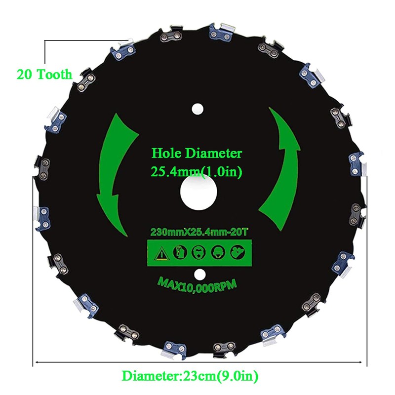 10" x 80T Carbide Tip Brush Cutter Blade&9" x 20T