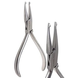 Orthodontic Howe Crown Pliers, Serrated Tips Straight Dental Instrument, Oral Braces Wire Bending Loop Forming Crown Gripper Pliers, Premium Grade Stainless Steel Instrument