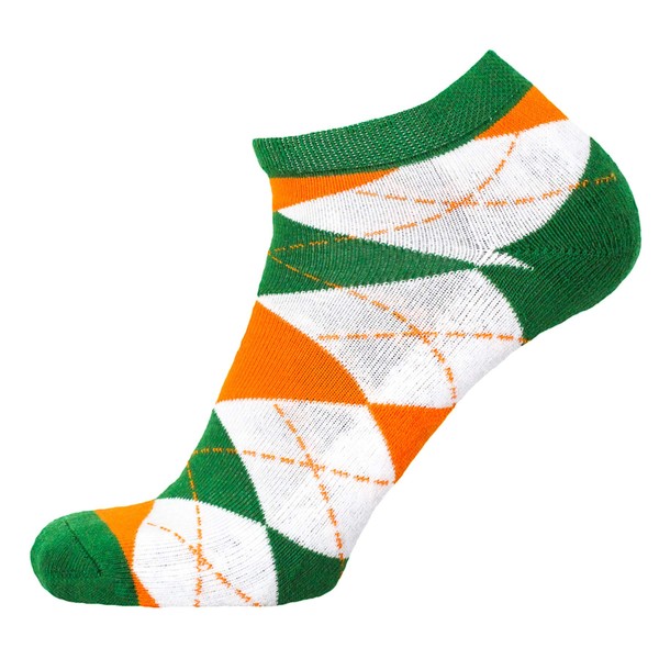 Donegal Bay St Patricks Day Irish No Show Footie, Orange