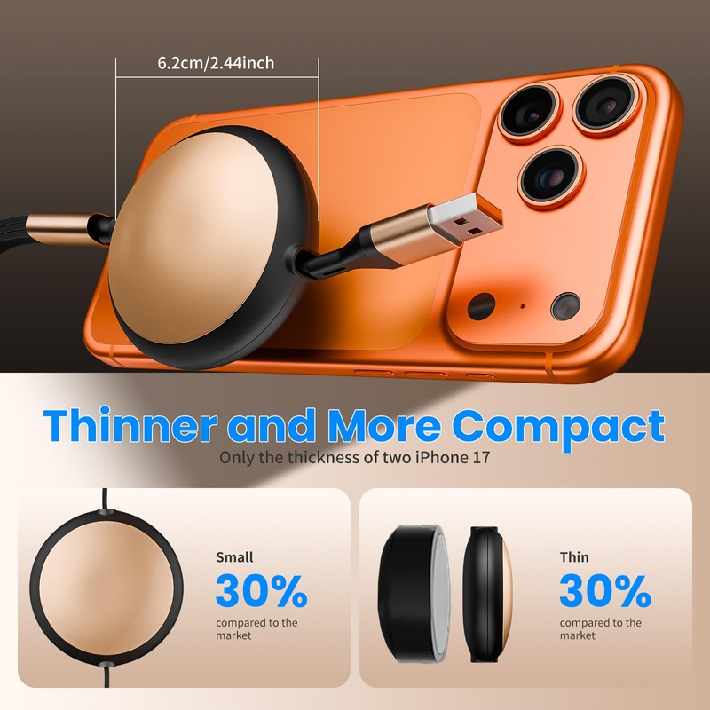 3 in 2 Multi Charging Cable, Retractable Car Charger for