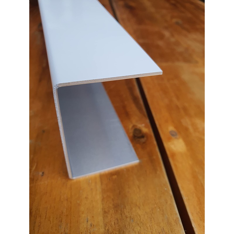 Aluminium U-Profile White Cover Profile 1.5 mm Aluminium Traffic White