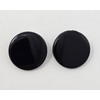 Pair of Zim's 20mm Round Black Flat Plastic Sew-On Safety