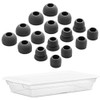 JNSA 16pcs Grey Replacement Silicone Eartips Earbuds Eargels for Beats
