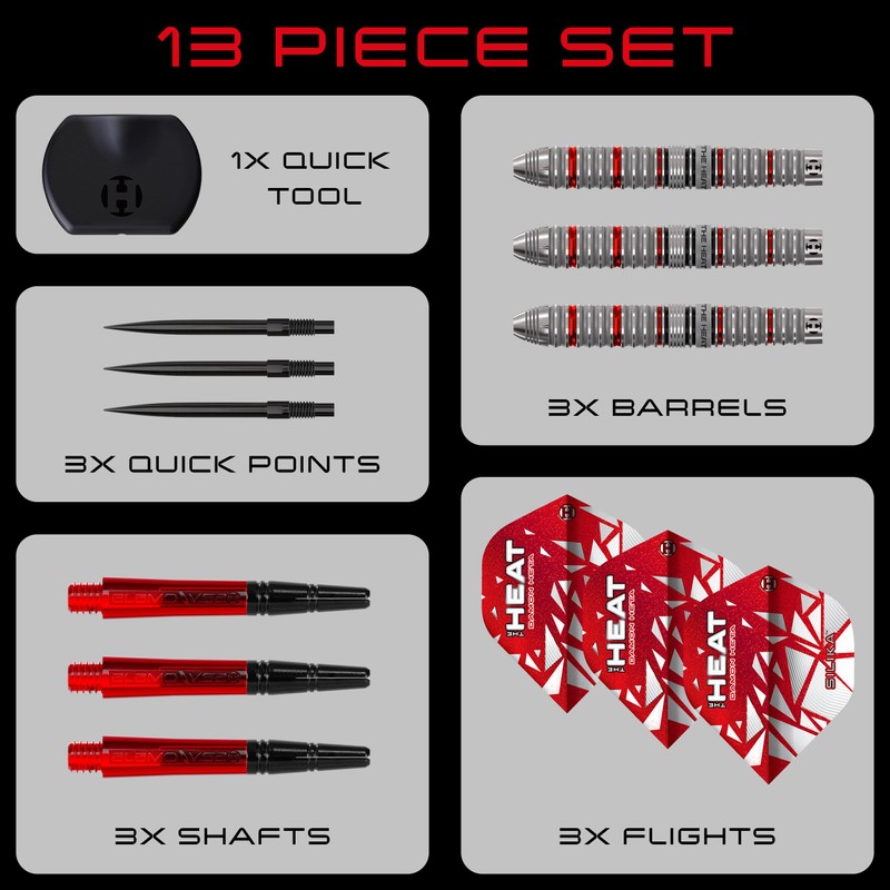 Harrows Damon Heta 90% Tungsten Darts Series 4, Steel Tip