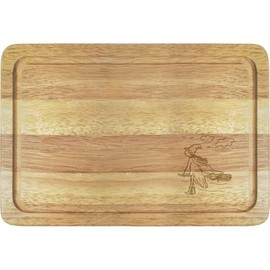 'Witch On A Broomstick' Wooden Chopping/Cutting Board (WB00085888)