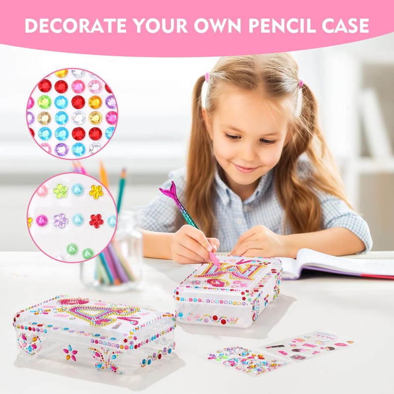 MAIGOZON 1PCS Clear Pencil Case, Plastic Pencil Box, Large Crayon