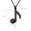 XSMZB Music Note Cremation Jewelry for Ashes Urn Pendant Necklace