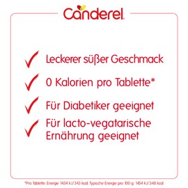 Canderel Sweetener Tablets without Calories Value Pack, 800 Tablets