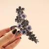 Rannyrena Flower Rhinestone Metal Hair Claw Clips for Women Camellia