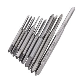 Eyech 10pc Metric Tap Set Micro Taps Bits Mini Machine Screw Drill Tap Set Micro Machine Tap Set Straight Flute Thread Screw Tap Tool for Clocks and Watches Tapping M1 to M3.5