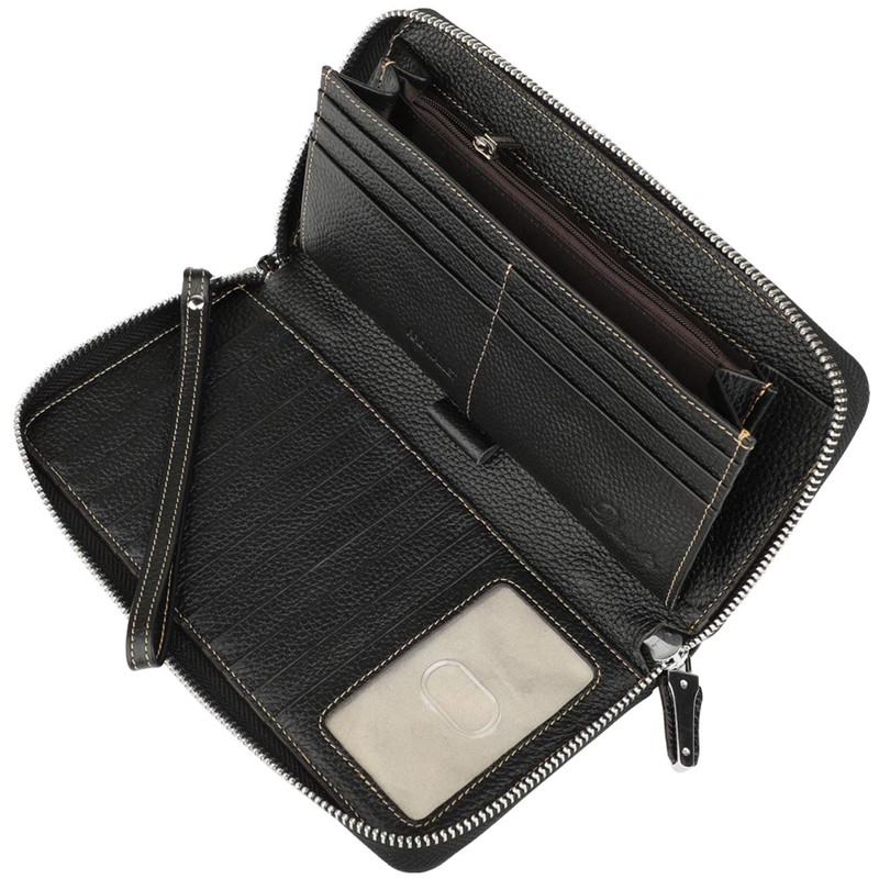 Lavemi Women's RFID Blocking 100% Leather Large Capacity Zip Around